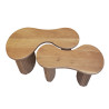 Tables basses en acacia massif naturel Helina (lot de 2)