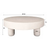 Table basse ronde Ø 110 cm en composite de marbre Moonlight