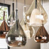 Suspension moderne 7 lampes en verre tricolore Willow