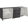 Buffet/bahut moderne 220 cm gris ardoise Vegas