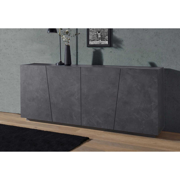 Buffet/bahut moderne 200 cm gris ardoise Vegas