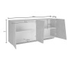 Buffet/bahut moderne 200 cm gris ardoise Vegas