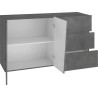 Buffet/bahut moderne gris ardoise 140 cm Vegas