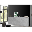 Buffet/bahut moderne 224 cm gris béton Pittsburgh