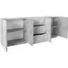 Buffet/bahut moderne 224 cm gris béton Pittsburgh