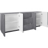 Buffet/bahut moderne 224 cm gris ardoise Pittsburgh