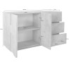 Buffet/bahut moderne 143 cm gris béton Pittsburgh