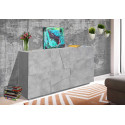 Buffet/bahut moderne 143 cm gris béton Pittsburgh