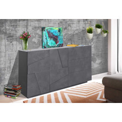 Buffet/bahut moderne 143 cm gris ardoise Pittsburgh