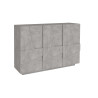 Buffet/bahut moderne 120 cm gris béton Pittsburgh