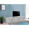 Meuble TV moderne 244 cm gris béton Pittsburgh