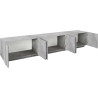 Meuble TV moderne 244 cm gris ardoise Pittsburgh