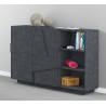 Meuble de rangement 120 cm gris ardoise Pittsburgh