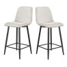 Tabourets de bar modernes en velours côtelé Coline (lot de 2)