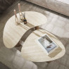 Tables basses en bois massif et céramique Julietta (lot de 2)