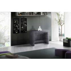 Table console extensible contemporaine gris ardoise Montoya