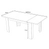 Table de salle à manger extensible 140 cm pin blanc Jessica