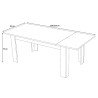 Table de salle à manger extensible 160 cm pin blanc Jessica