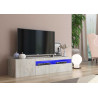 Meuble TV moderne 150 cm gris béton Adilah