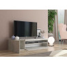 Meuble TV moderne 150 cm gris béton Adilah