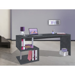 Bureau droit moderne 180 cm gris ardoise Celtic