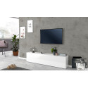 Meuble TV moderne blanc laqué brillant 180 cm Maroussia