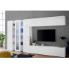 Ensemble TV mural moderne 340 cm blanc laqué brillant Maroussia