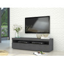 Meuble TV moderne 130 cm gris ardoise Benedict