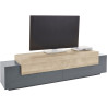 Meuble TV moderne 200 cm anthracite/chêne Corso