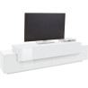 Meuble TV moderne 200 cm blanc laqué brillant Corso