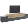 Meuble TV moderne 240 cm anthracite/chêne Corso