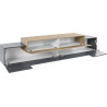 Meuble TV moderne 240 cm anthracite/chêne Corso