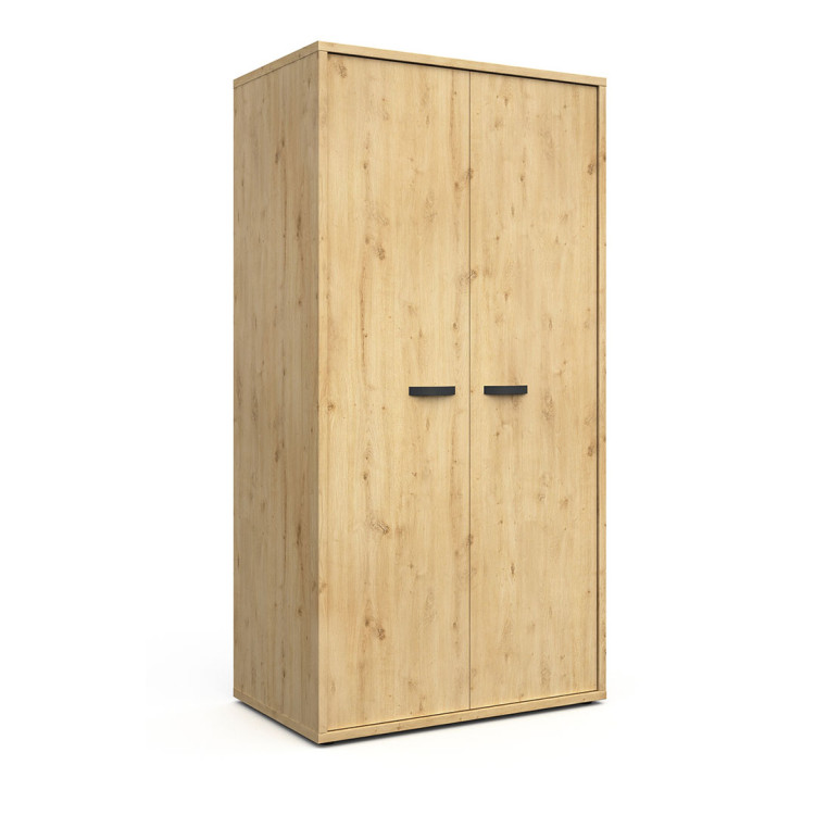 Armoire enfant contemporaine 102 cm chêne artisanal Leana