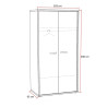 Armoire enfant contemporaine 102 cm chêne artisanal Leana