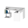 Bureau d'angle haut moderne blanc laqué brillant Celtic