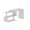 Bureau d'angle modulable moderne blanc laqué brillant Yota