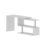 Bureau d'angle modulable moderne blanc laqué brillant Yota