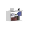 Bureau d'angle modulable moderne blanc laqué brillant Yota