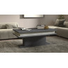 Table basse rectangulaire moderne gris ardoise Kanelle