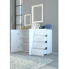 Buffet/bahut moderne 124 cm blanc laqué brillant Onida