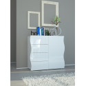 Buffet/bahut moderne 90 cm blanc laqué brillant Onida