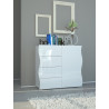 Buffet/bahut moderne 90 cm blanc laqué brillant Onida