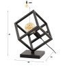 Lampe à poser industrielle en métal anthracite Cubic