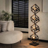 Lampadaire industriel en métal anthracite 4 lampes Cubic