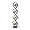 Lampadaire industriel en métal anthracite 4 lampes Cubic