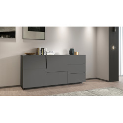 Buffet/bahut moderne 180 cm anthracite mat Pedro