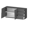 Buffet/bahut moderne 180 cm anthracite mat Pedro