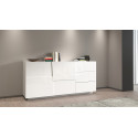 Buffet/bahut moderne 180 cm blanc brillant Pedro