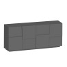 Buffet/bahut moderne 200 cm anthracite mat Pedro