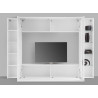 Banc TV moderne 260 cm blanc laqué brillant Maroussia